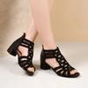 Women Fish Mouth Shoes Open Toe High Heels Shoes Women Wedges Hollow Anti Slip Sandals Ladies Casual Low Heel Sandals
