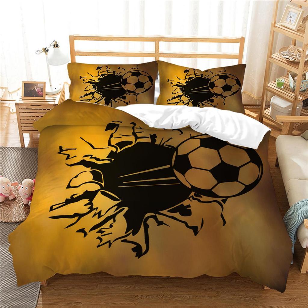 Football Duvet Cover Set Sport Home Bedclothes Queen King Size Bedding 3D Quilt Cover Boy Girl Highly Bedding Sets