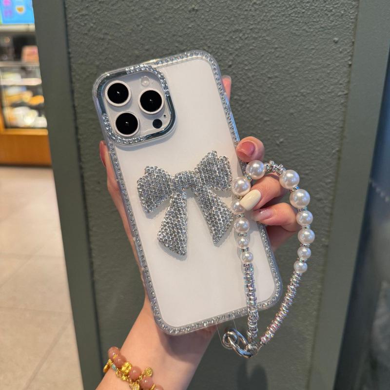 Rhinestone Bow Case for iPhone 16 Pro Max/15 Pro/Apple 11