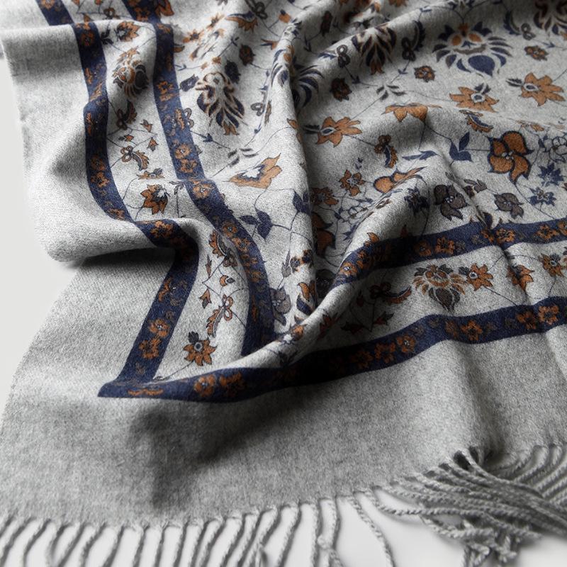 Reversible Cashmere Scarf/Shawl for Women: Thick, Warm, Multi-purpose for Autumn & Winter