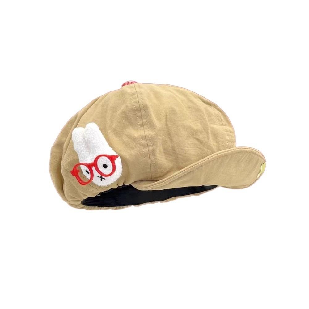

Y2k Восьмиугольные Кепки Милая Шапка Художника с Кроликом Каваи Облачные Береты Уличная Одежда хаки