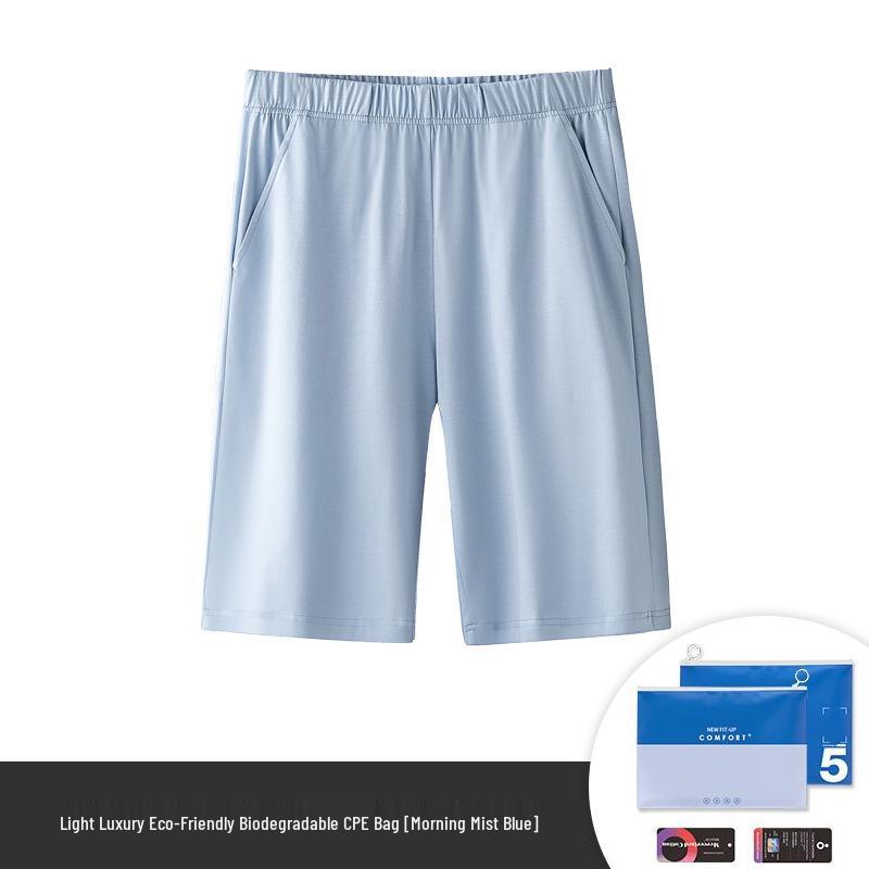 

Мужские тонкие повседневные хлопковые пижамные спортивные шорты для весны и лета L (100-120 Jin)