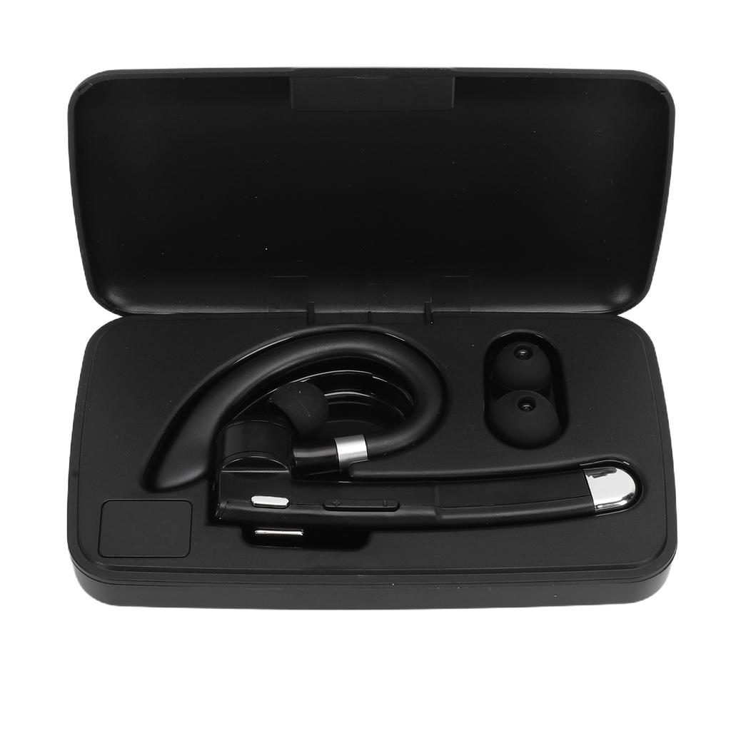 Single Ear Bluetooth Headset with Noise Cancelling Dual Mic 180 Deg Rotate Wireless Trucker Headset IPX7 Waterproofing