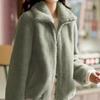 Unisex Double-Sided Fleece Pajama Jacket - Plush, Warm, Thickened Hoodie for Autumn/Winter