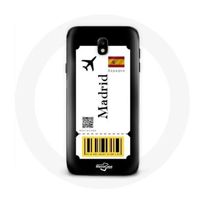 Funda - Samsung - Galaxy J3 2017 - Billete de avión - Flexible - Negro