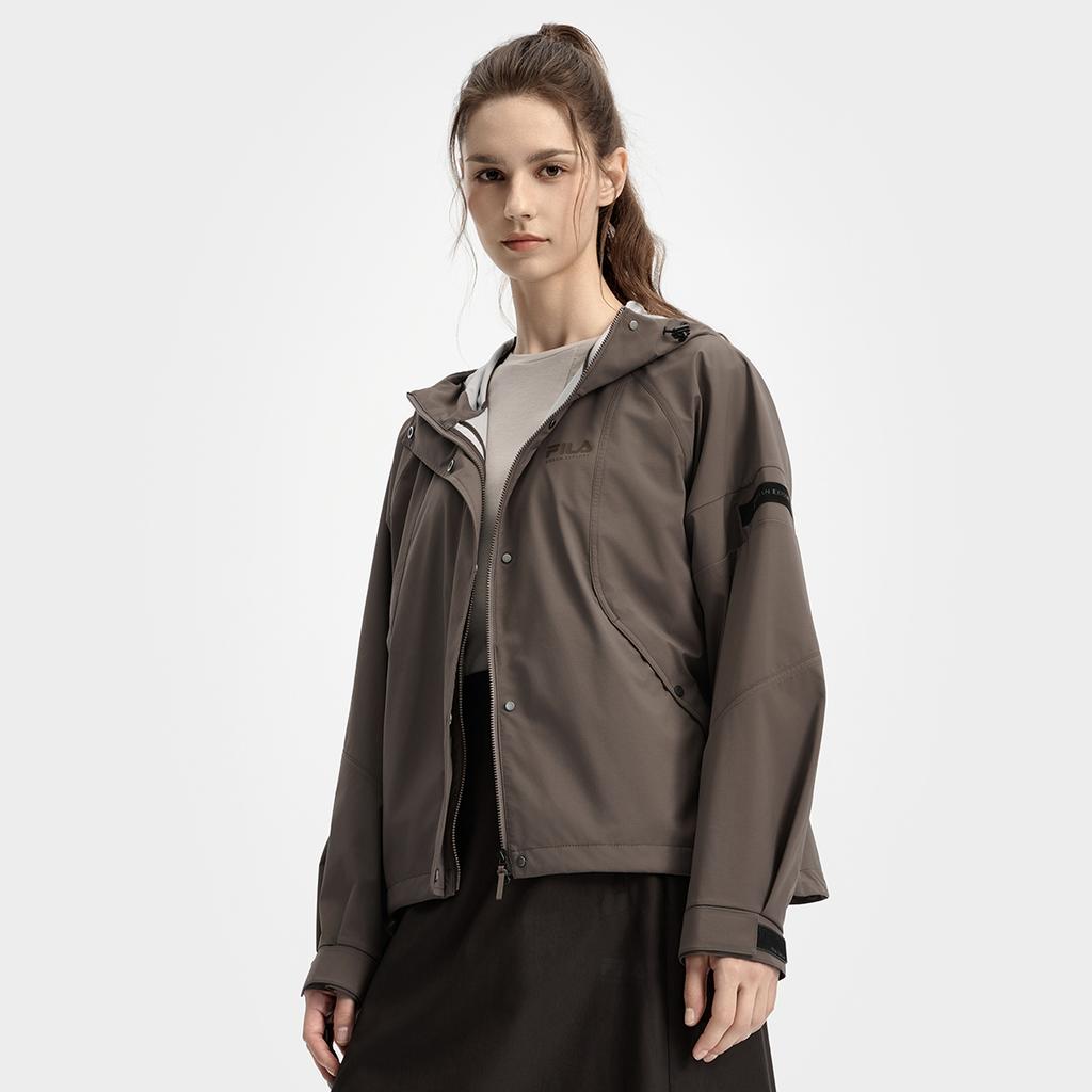 Fila Athletics Urban Explore Series Fashion Sports Outdoor Warm Loose Hooded Woven Jacket Women Jackets A11W538703F-BN