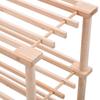 Shoe Rack with 3 Shelves Solid Pine Wood