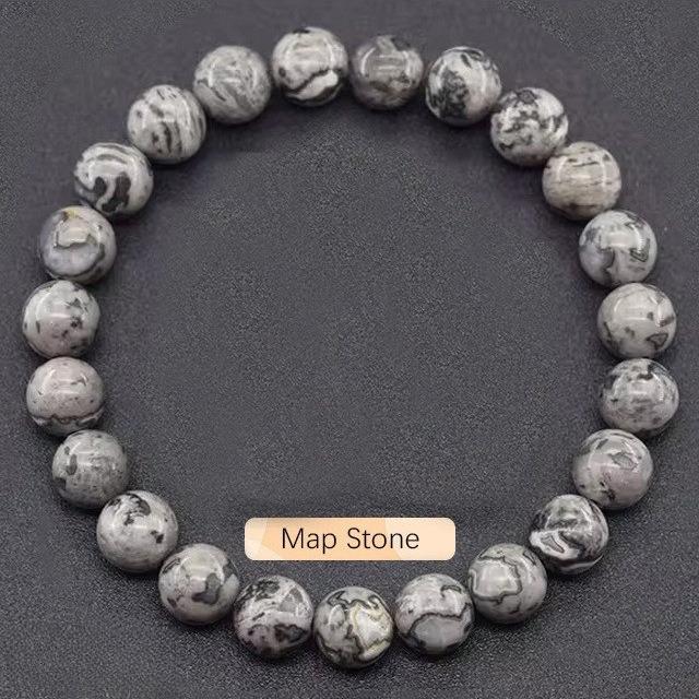 Festive Gifts Assorted Natural Stone Beaded Bracelet Set Crystal Fashion Jewelry For Men And Women Daily Wear Simple Versatile Accessory