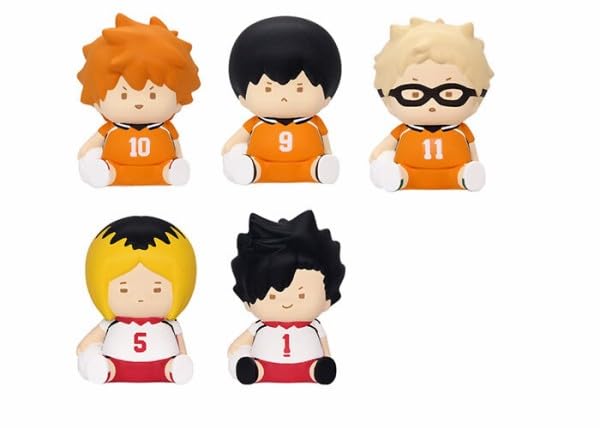 Chabi Chabi Second Uniform Soft Vinyl Figures All 5 Types Capcom Cell Toy Haikyu!! [Full Set]