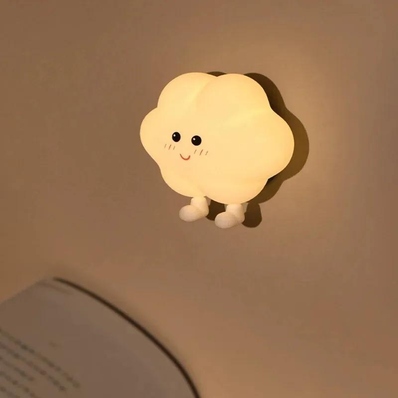 Mini LED Night Light USB Rechargeable Cartoon Star Moon Silicone Touch Lamp for Kids Bedroom Bedside Nursery Decoration  Gift