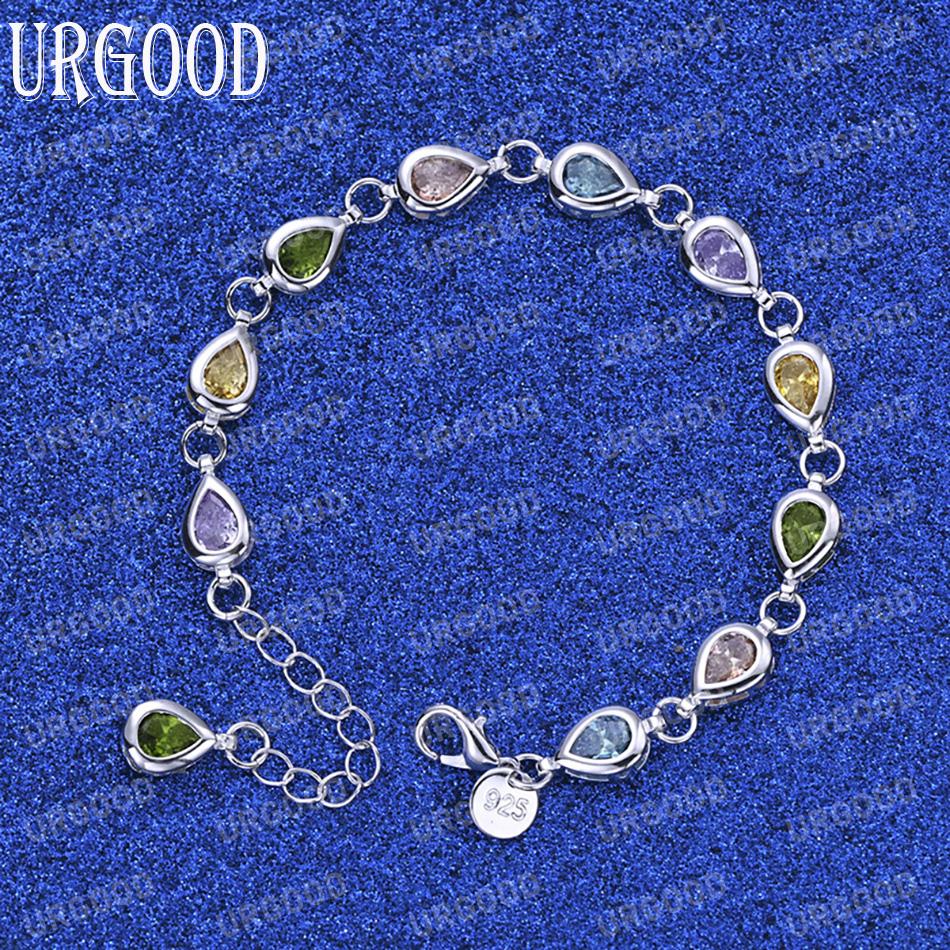 925 Sterling Silber AAA Zirkon Armband Mode Hochzeit Schmuck