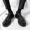 Sur-chaussures mocassins, petites chaussures en cuir, chaussures en cuir brillantes rehaussées à semelles épaisses style britannique, chaussures décontractées