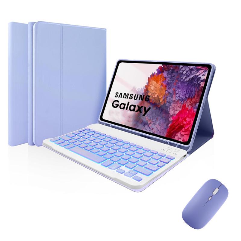 Samsung Tablet A9 Plus 11 Protective Leather Keyboard Case with Backlit Bluetooth and Pen Slot A11+