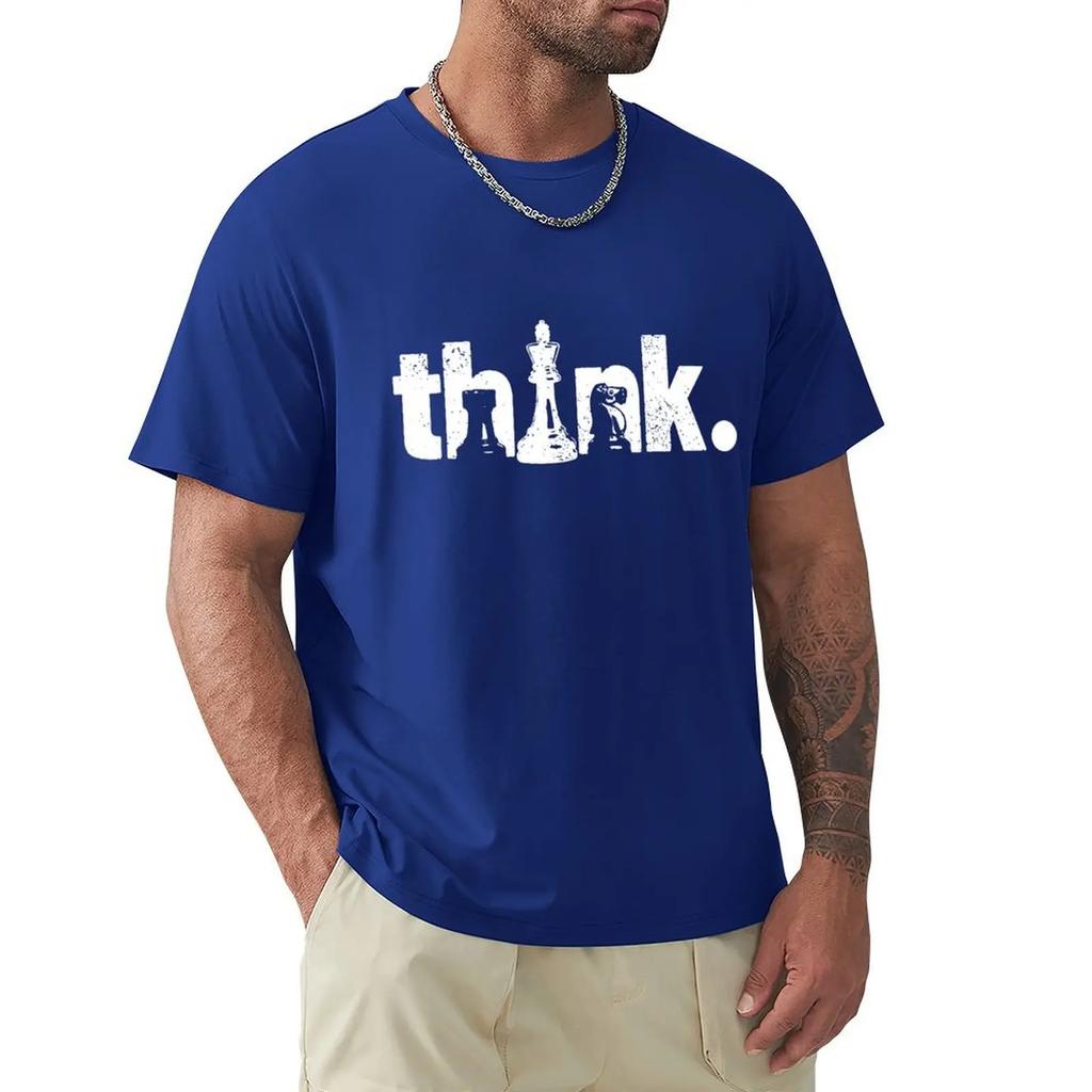 Funny Chess Think Vintage T Shirts Graphic Cotton Streetwear Short Sleeve Birthday Gifts Summer Style T-shirt Mens Clothing