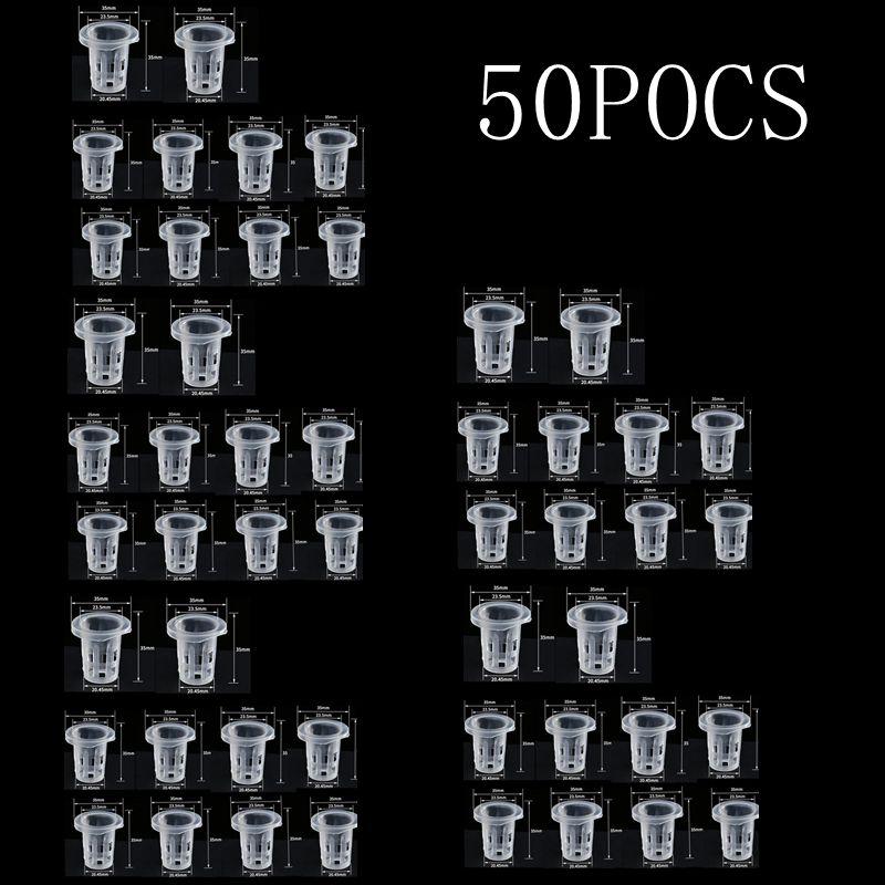 10/20/50Pcs Hydroponic Colonization Net Basket Plant Nursery Pot Aeroponic Vegetable Planting Grow Soilless Culture Sponge Cup