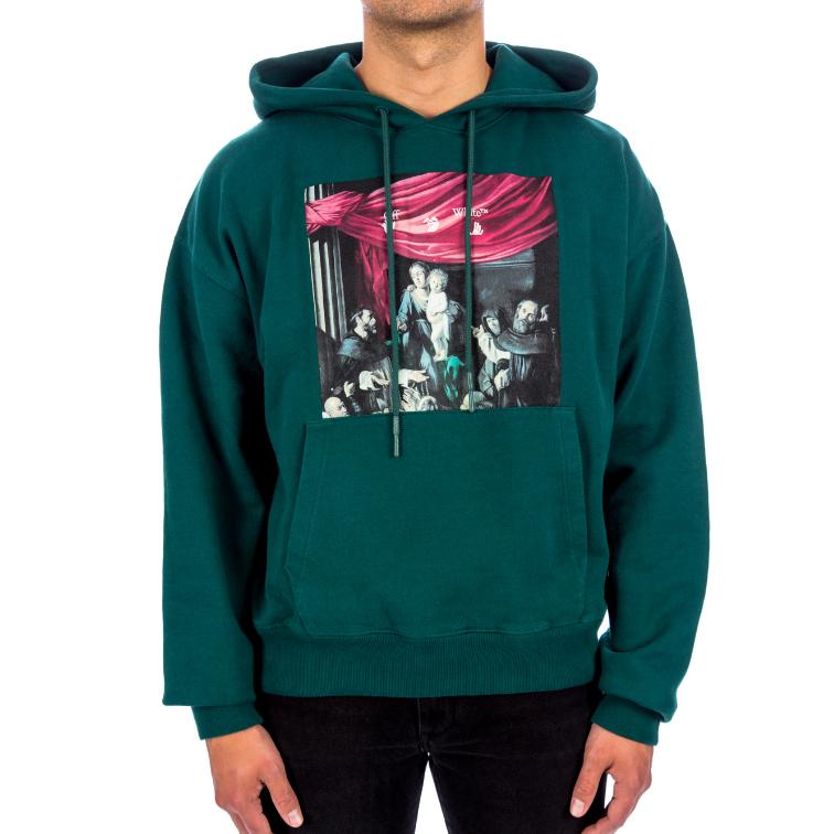 OFF WHITE Sweat à capuche Coupe Oversize Peinture de Caravage OMBB037E20FLE0035710
