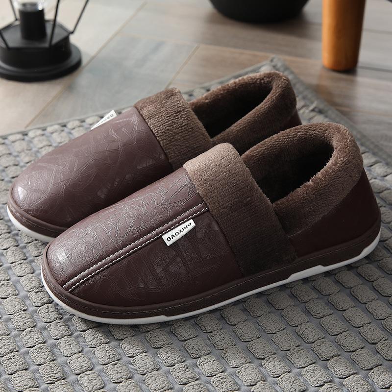 Cotton Slippers Down Couple Autumn and Winter Bag Heel Cotton Slippers Indoor Cotton Shoes Home Use Thickened Warm