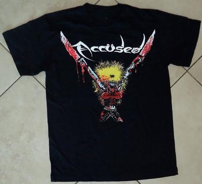 Vtg THE ACCUSED Band Album Muziek T-shirt Zwart Katoen Alle Maten Unisex T-shirt