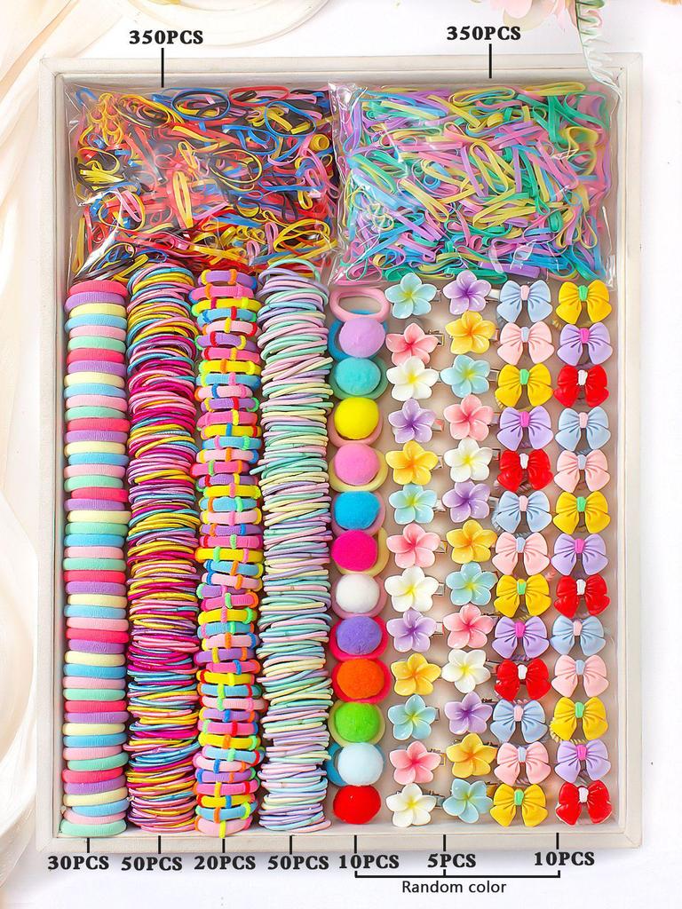 Children's Hair Accessories Gift Set: Hair Clips, Hairpins, Baby Ties, and Princess Hair Ropes