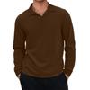 Men's Casual Retro Small V-neck Long-sleeved Top