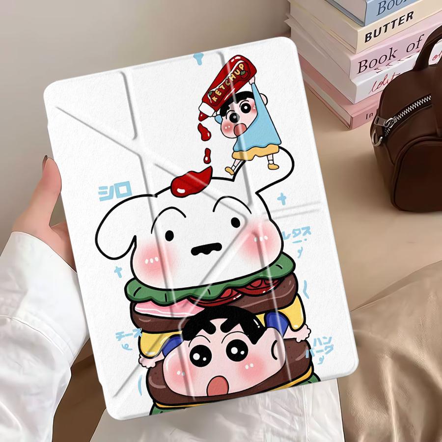 Cute Cra-yons Shin-chans Anime Tablet Case For iPad Pro 11th 10th 9th 8th 7th 12.9inch Pro 2025 Air 4 5 M3 M2 1 2 M4 11inch Mini
