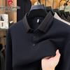 Pierre Cardin Men's Premium Silk-Wool Blend Long-Sleeve Polo Shirt