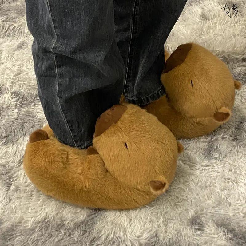 Extra Large Teddy Bear Indoor Slippers Cozy Cotton Shoes For Unisex With Thick Foam Sole
