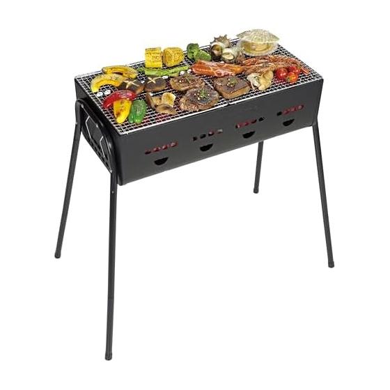 Captain Stag (CAPTAIN STAG) Barbecue Stove Grill Bonfire Stand 3way Barbecue Grill 600 [For 4 to 6 People] 3 Height Adjustable Black UG-112