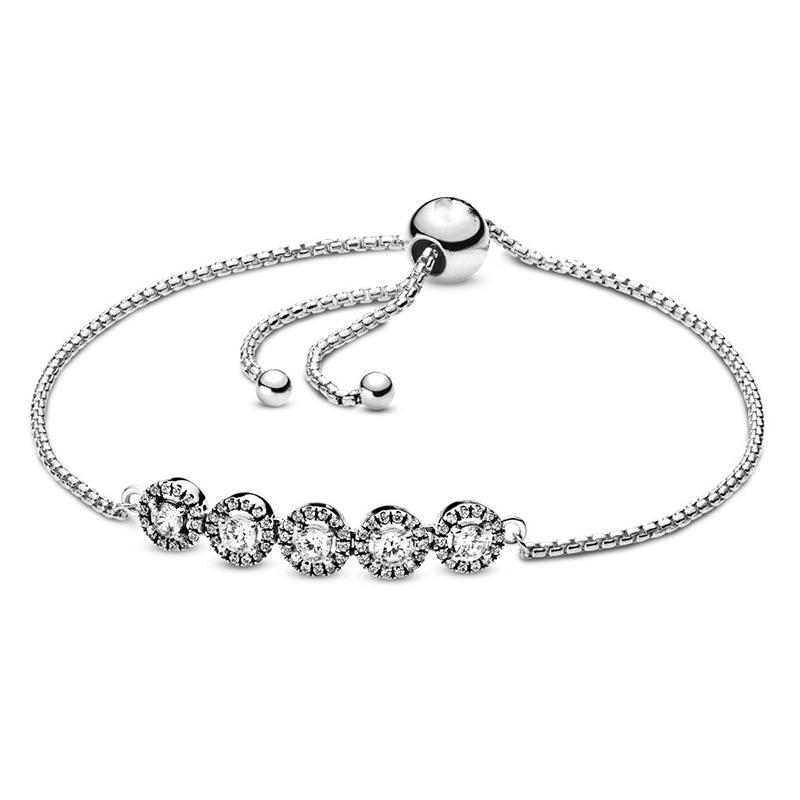 New Silver Color Classic Adjustable Snake Chain Bracelets Fits Beads Link Chain Charm Bracelets For Women Fashion Jewelry