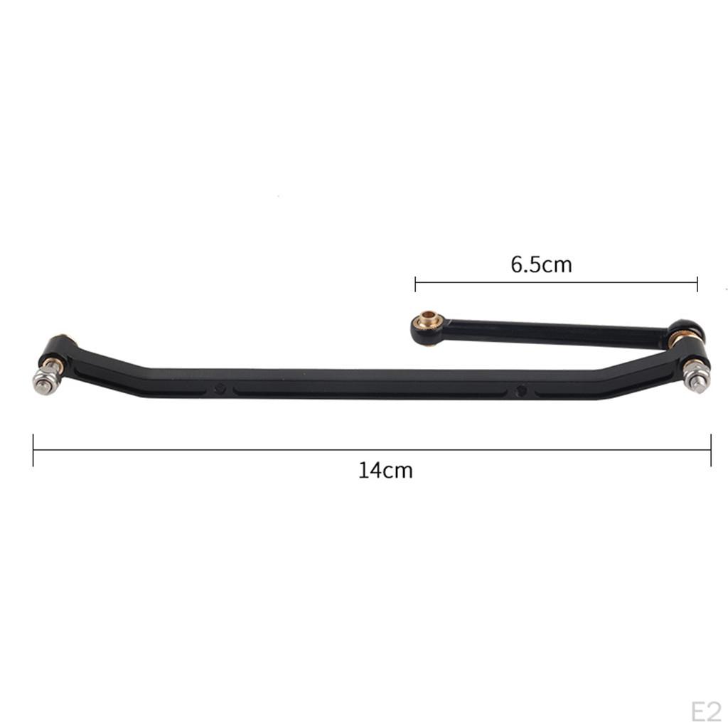 1:10 Steering Linkage Pull Rods Arm Black Metal for Axial SCX10 RC Car