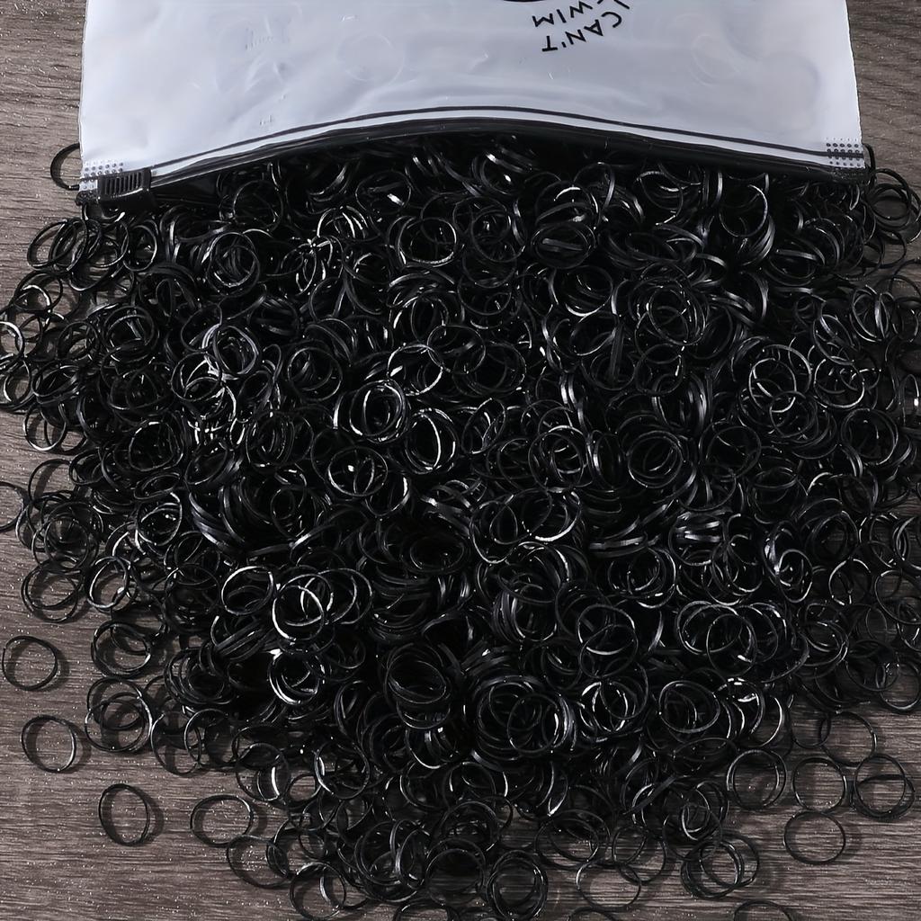 Children's Rubber Hair Ties Durable, Non-Damaging Elastic Bands for Kids, Boxed 1000 Pieces