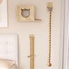 Sisal Rope Cat Climbing Shelf Interactive Multi-Level Scratching Post Rope Durable Wall Mounted Pet Climbing Rope Tree