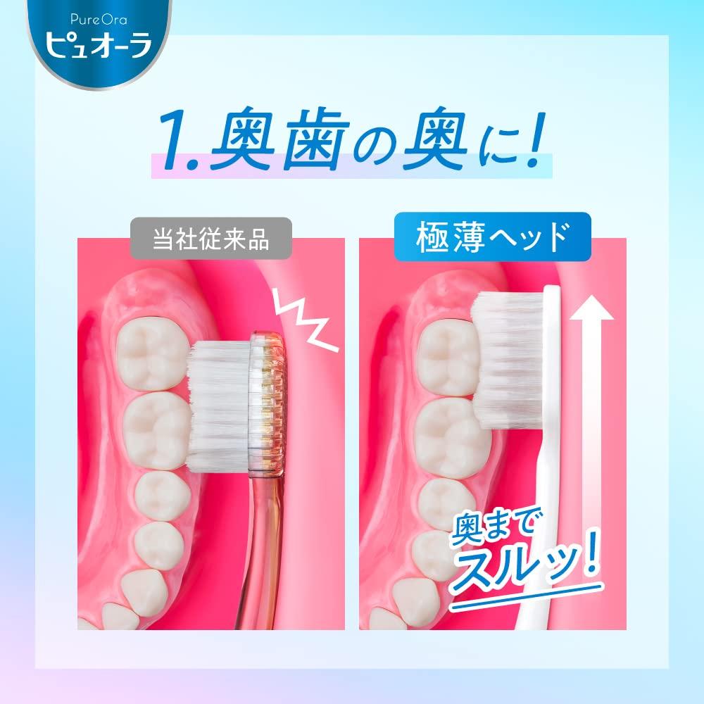 Pyuora Compact Regular Toothbrush not Set of 3 [Bulk Purchase] (Color selectable)