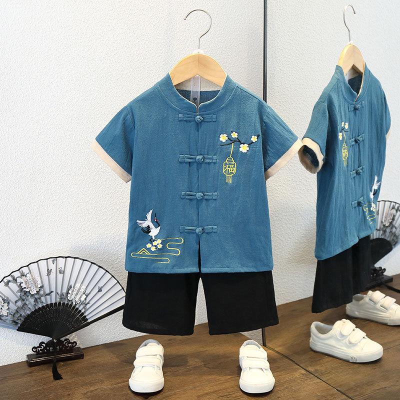 Children's National Studies Hanbok Boys Summer Chinese Style Performance Clothes Girls Hanbok Performance Tang Suit Ancient Style Baby Suit