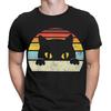 Gato Gatinho Engraçado Gatos Amantes de Animais Presente Retrô Camisetas Masculinas Camiseta Top #NED