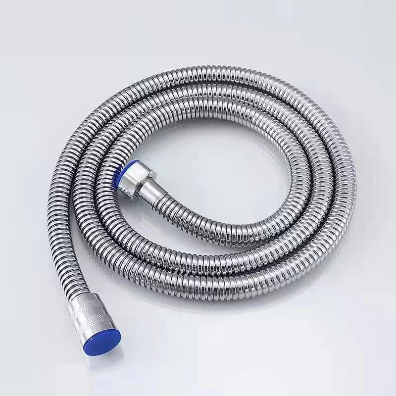 Black Stainless Steel Explosion-Proof Shower Hose with Rain Nozzle, Available in 1.5m and 2m Lengths