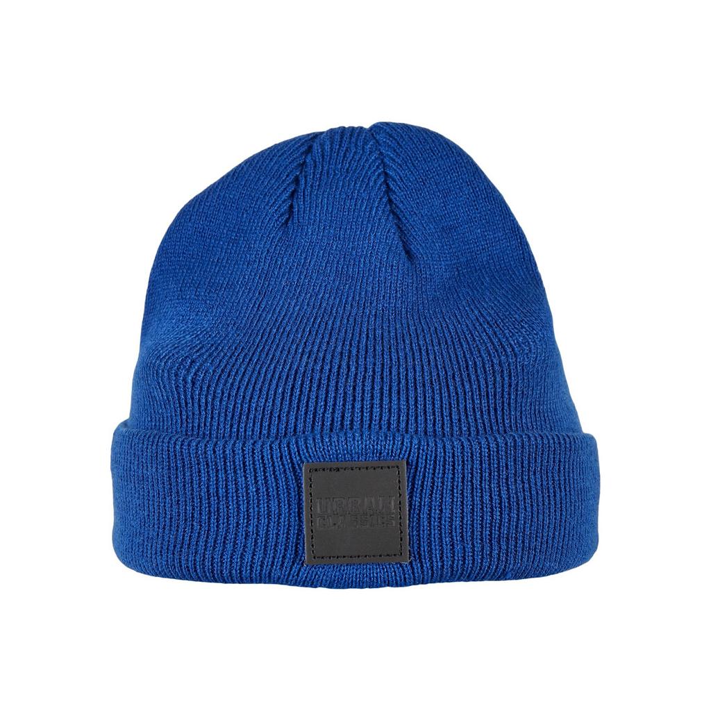 Urban Classics Childrens/Kids Patch Leather Patch Logo Beanie (Pack of 2)