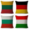 50 Style National Flag Cushion Cover for Sofa Home Children Room Decor Geometric Print Pillowcase Polyester Pillow Case 45x45cm