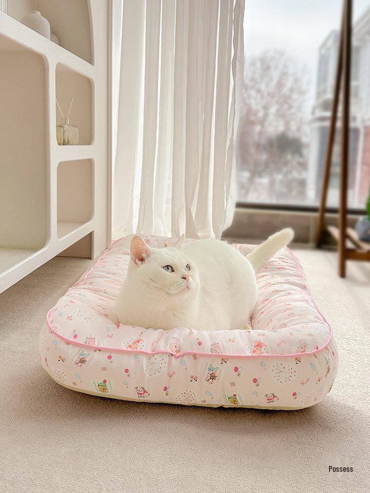 All-Season Washable Pet Sleeping Mat for Rabbits, Cats, and Dogs