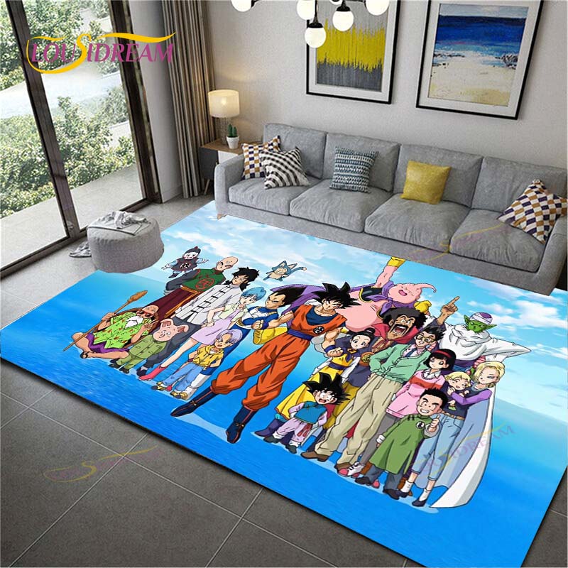Anime Dragon Ball Goku Children's Play Area Carpet Children's Game Floor Mat Cartoon 3D Pattern Living Room Decorative Carpet