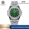 FENSIR Engraved Mesh Men's Retro Calendar Quartz Watch In European and American Style