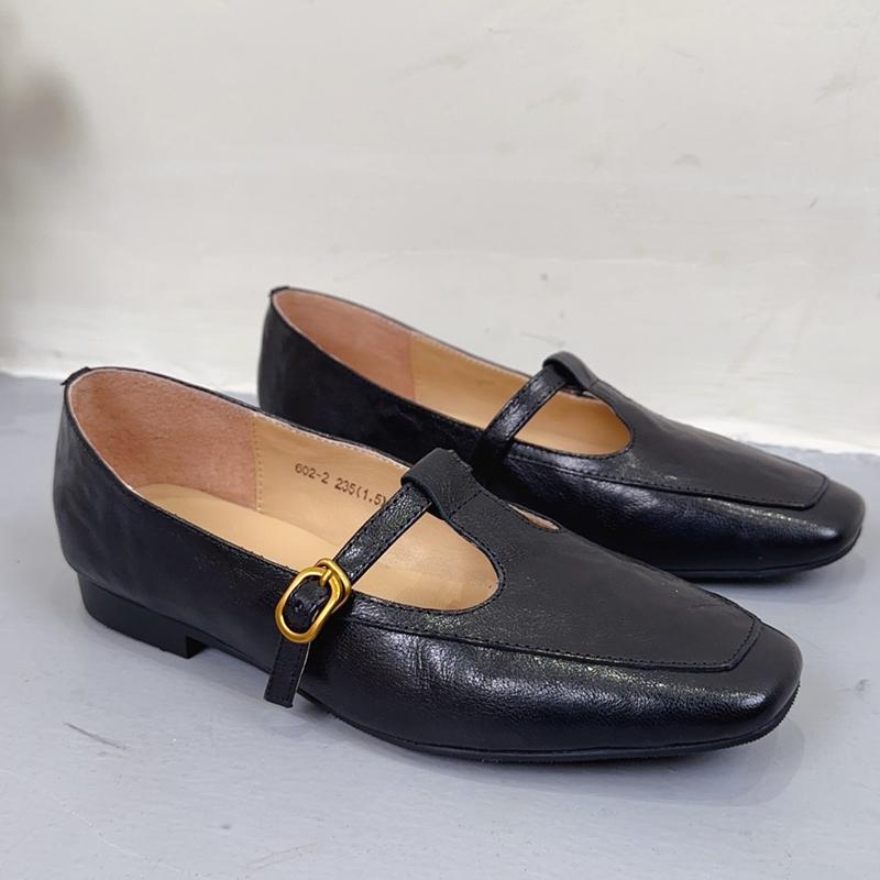 

Модные туфли Мэри Джейн из коровьей кожи, полностью из натуральной кожи, подкладка из овчины, плоская подошва для неспешных прогулок, обувь для пожилых людей в стиле ретро и ностальгии, женская обувь 40