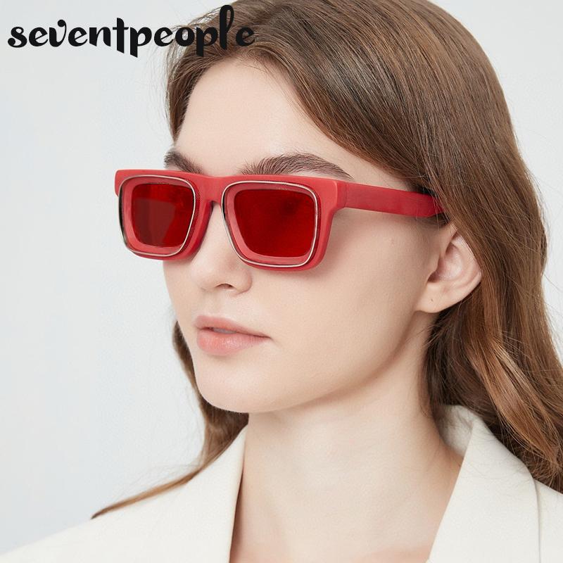 Super Vision Square Sunglasses Men  Luxury Brand Designer Fashion Rectangle Sun Glasses For Women New In Rectangular Shades