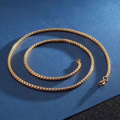 Feine 45-60cm 18K Vergoldete 4mm Runde Kette Halskette für Damen Herren Hochzeit Party Anhänger Schmuck 18-24 Zoll