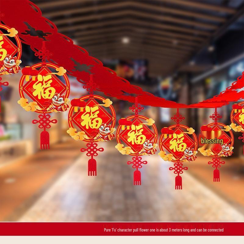 New Year Fu Character Garland