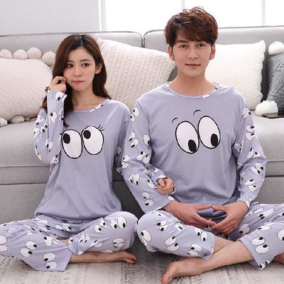 Autumn New Mens Casual Pajamas Set Loose Long Sleeve  Cartoon Printing Sleepwear for Men Pijama for Boy