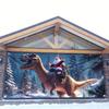 1pc Dinosaur Decor Backdrop Christmas Outdoor Decor Tapestry
