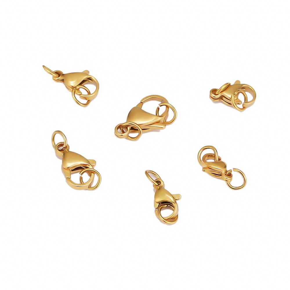 25 Stück Edelstahl Karabinerhaken Biegeringe Haken Verbinder Armband Halskette Ketten DIY Schmuckherstellung Fundstücke Zubehör