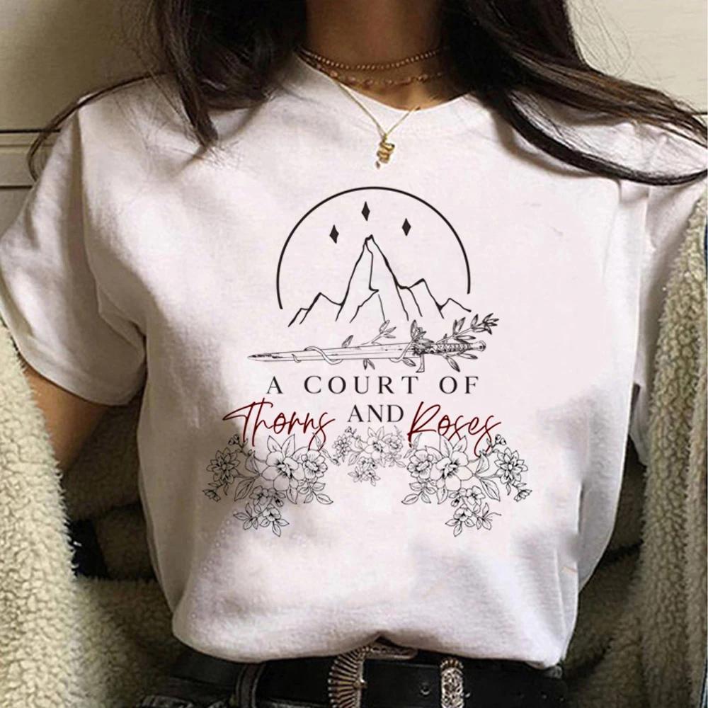 Acotar T Shirt Women Graphic Y2K T-shirts Female Manga Comic 2000s Clothing