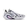 Li Ning DLO1 Cushioning Slip Resistant Abrasion Resistant Rebound Grip Low Top Basketball Shoes Men's White Black ABPV009-18